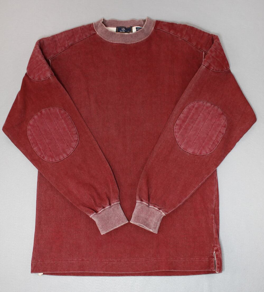 Vintage Dover by Arrow Cotton Pullover Sweater Mens Medium Elbow Patches